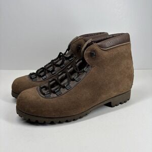 Vintage Dunham Tyroleans Men's US 7C Brown Suede Leather Hiking Ankle Boot Italy